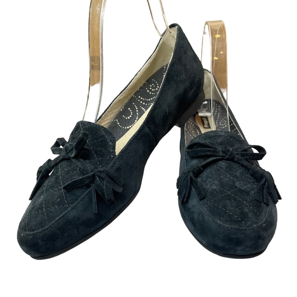 Propet black suede loafers with tassels flats womens shoes size 7.5 - Picture 4 of 15